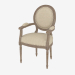 Modelo 3d A cadeira de jantar com braços franceses do vintage LOUIS ROUND POLTRONA (8827.0008.A015.A) - preview