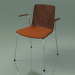 3d model Chair 3976 (4 metal legs, with a pillow on the seat and armrests, walnut) - preview
