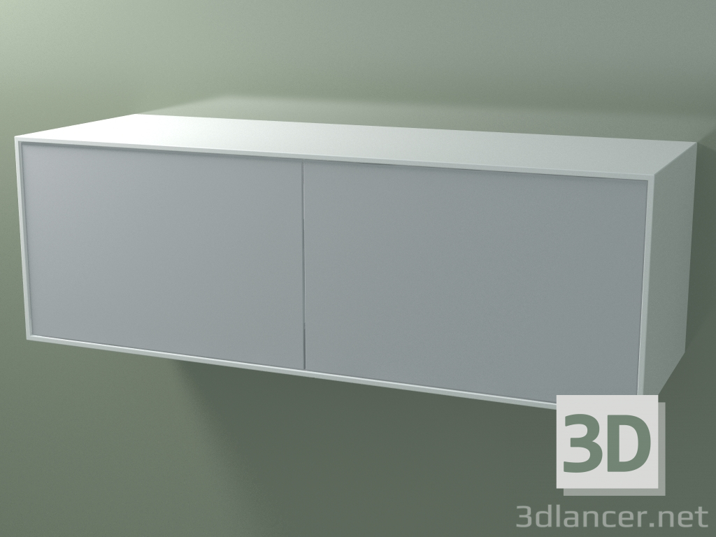 3d model Caja doble (8AUFBВ03, Glacier White C01, HPL P03, L 144, P 50, H 48 cm) - vista previa