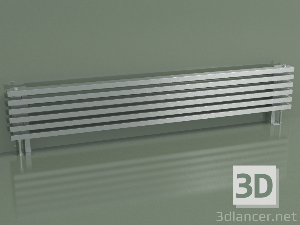 modello 3D Radiatore orizzontale RETTA (6 sezioni 1800 mm 60x30, technolac) - anteprima