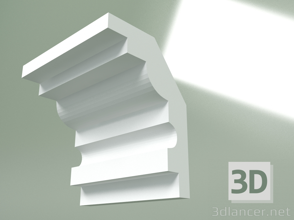 3D modeli Alçı korniş (tavan kaidesi) KT361 - önizleme