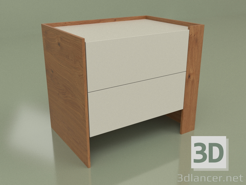 3d model Bedside table CN 200 (Walnut, Ash) - preview