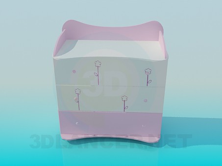 Modelo 3d Peito de gavetas para um recém-nascido - preview