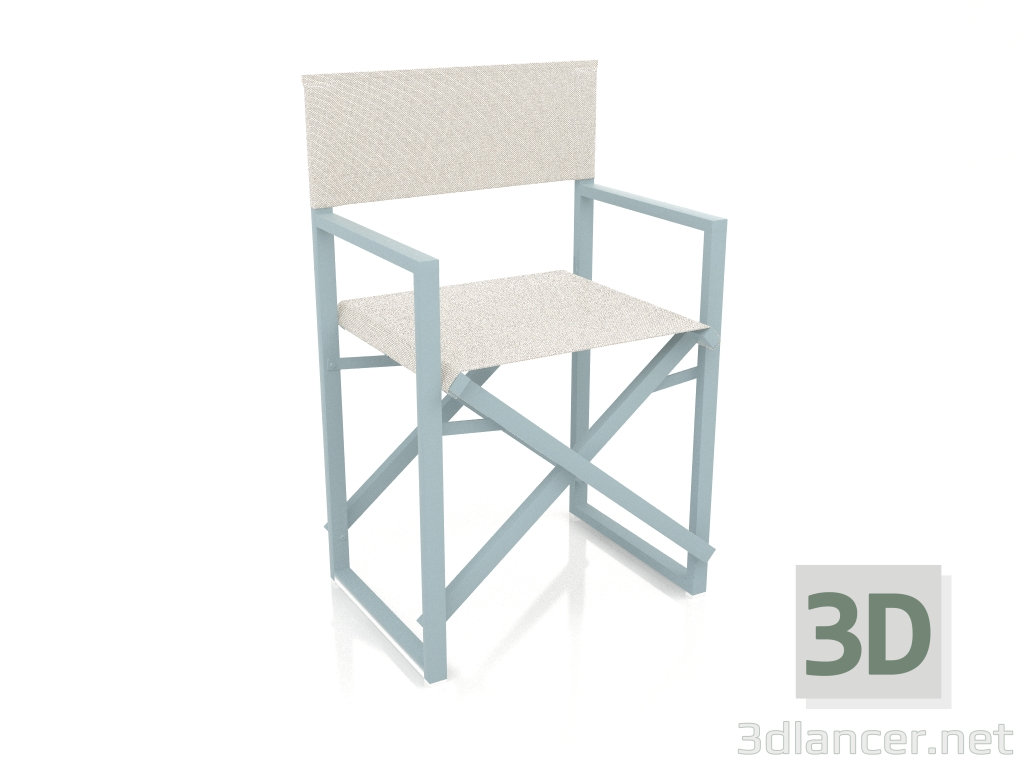 3D modeli Katlanır sandalye (Mavi gri) - önizleme