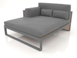 XL modular sofa, section 2 left, high back, artificial wood (Anthracite)