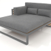 3d model XL modular sofa, section 2 left, high back, artificial wood (Anthracite) - preview