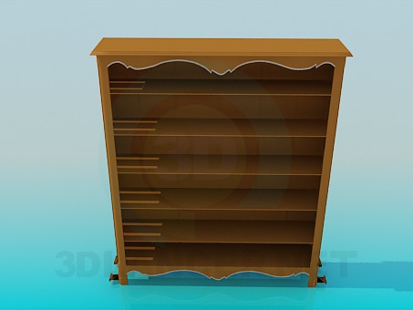 3d model Cupboard with shelves - preview 3d model Cupboard with shelves - preview