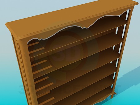 3d model Cupboard with shelves - preview 3d model Cupboard with shelves - preview