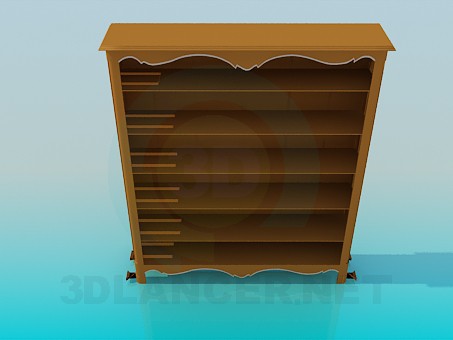 3d model Cupboard with shelves - preview 3d model Cupboard with shelves - preview