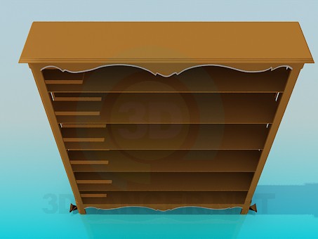 3d model Cupboard with shelves - preview 3d model Cupboard with shelves - preview
