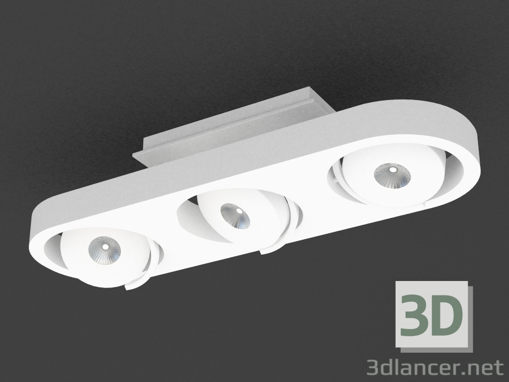 3d model mamparo LED (DL18697_13WW-White) - vista previa