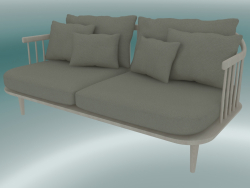 Mosca dupla do sofá (SC2, H 70cm, D 80cm, L 162cm, carvalho oleado branco, Madison quente 094)