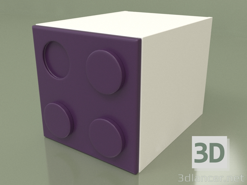 modello 3D Cubo guardaroba per bambini (Ametist) - anteprima