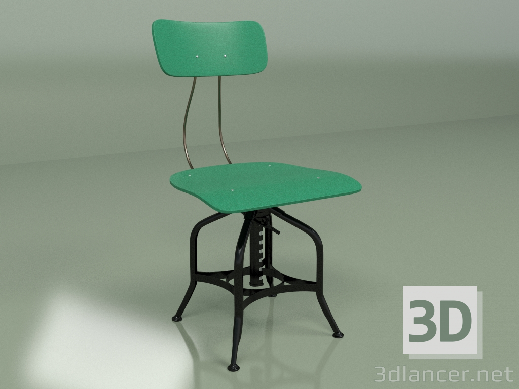 modello 3D Sedia Toledo (verde) - anteprima