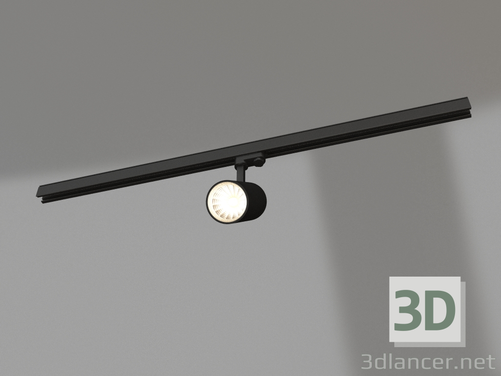 3D Modell Lampe SP-POLO-TRACK-LEG-R85-15W Warm3000 (BK-BK, 40°) - Vorschau
