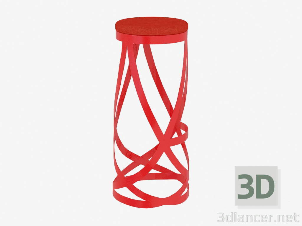 modello 3D Sedia a sdraio con cuscino Sedia a nastro (RI1LL) - anteprima