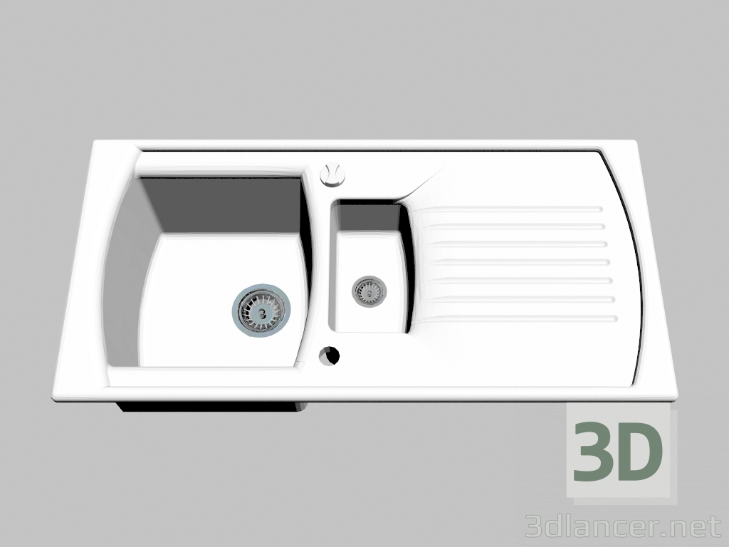 3D modeli Yıkama, Lusitano (ZCL 651N) kurutma için kanatlı 1,5 kase - önizleme