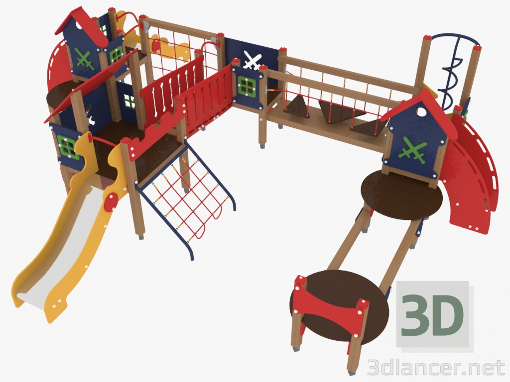 3d model Children's play complex (4401) - preview