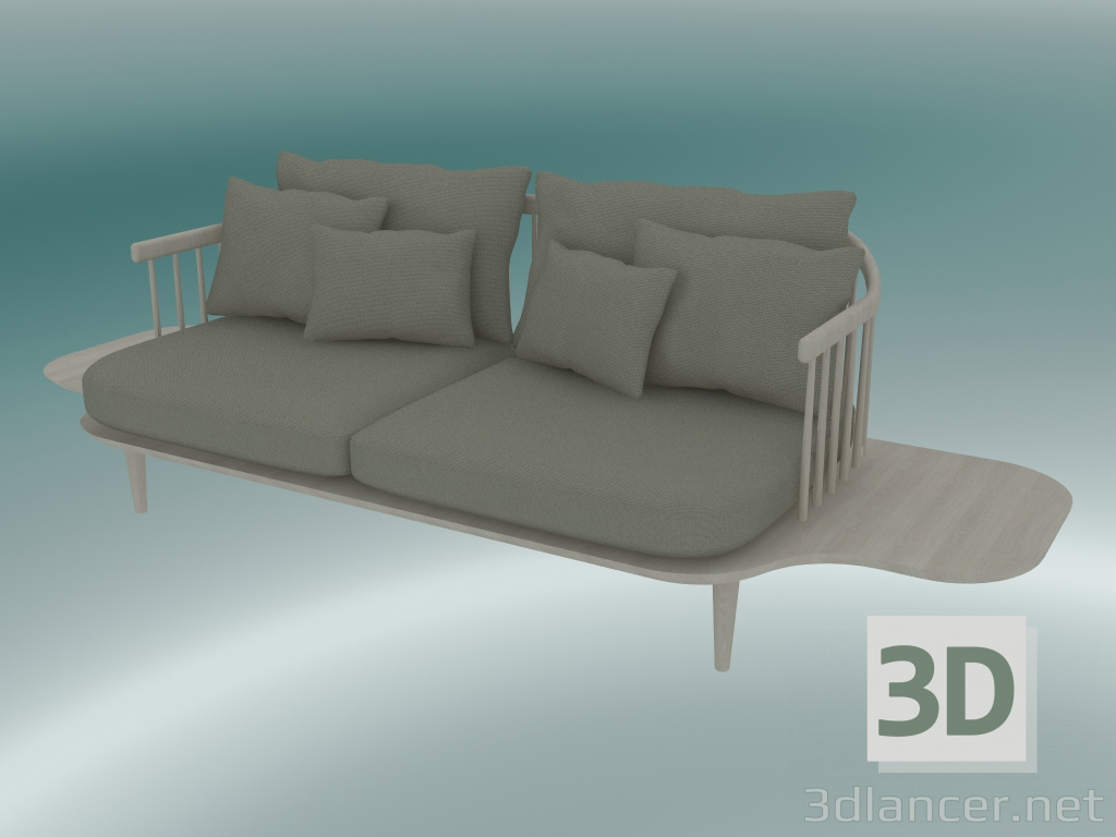 3D modeli Kanepe Sinek Çift (SC3, H 70cm, D 80cm, L 240cm, Beyaz yağlı meşe, Sıcak Madison 094) - önizleme