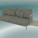 3D Modell Sofa Fly Double (SC3, H 70 cm, T 80 cm, L 240 cm, Eiche weiß geölt, Hot Madison 094) - Vorschau