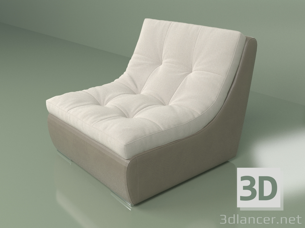 modello 3D Modulo divano Porto Puma (PP1) - anteprima