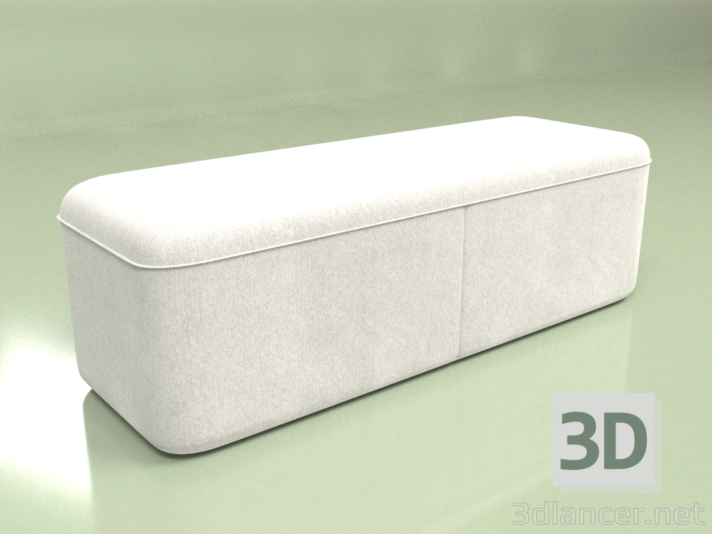 modèle 3D Pouf Pawai Bas largeur 120 (gris) - preview