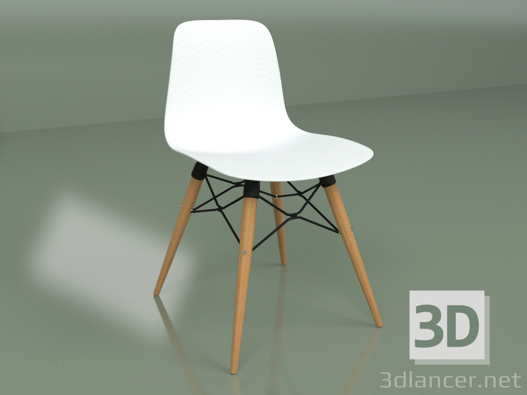 3d model Chair Leona (white) - preview