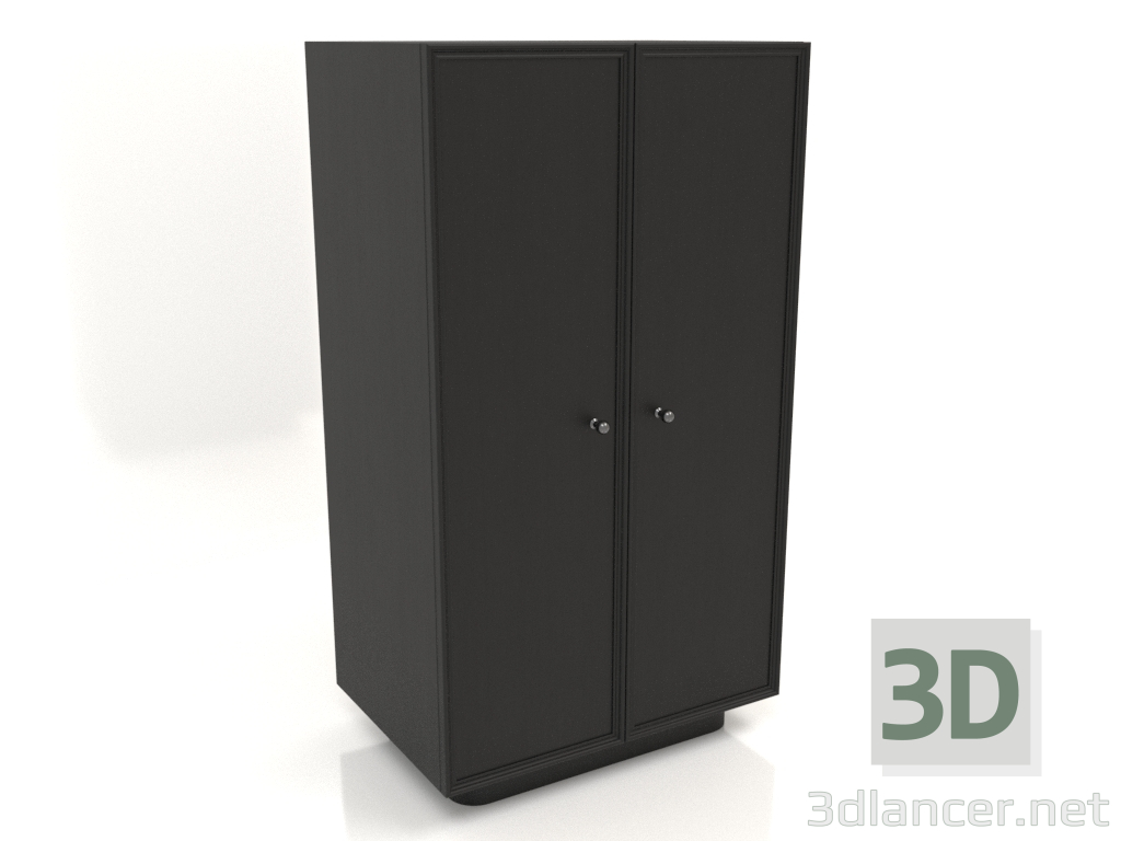 modello 3D Armadio L 04 (602x400x1082, legno nero) - anteprima