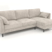 Modelo 3d GRACE sofá-cama com pufe - preview