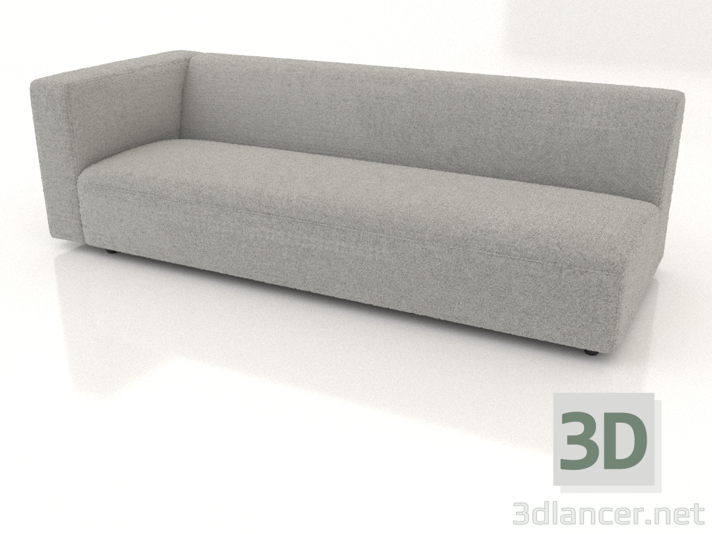 Modelo 3d Módulo de sofá de 2 lugares (L) 223x90 com apoio de braço à esquerda - preview