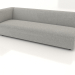 modello 3D Modulo divano 2 posti (L) 223x90 con bracciolo a sinistra - anteprima