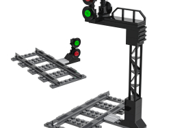 Semáforos de construcción de trenes Lego