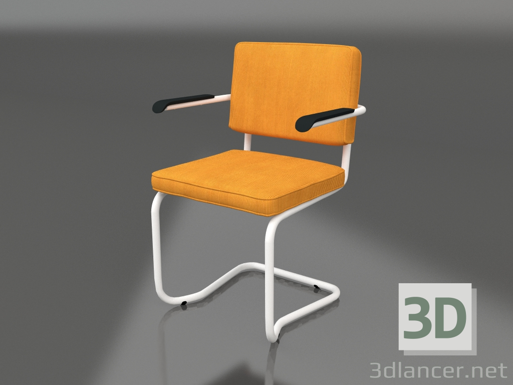 3D modeli Ridge Rib Kink sandalye (Sarı) - önizleme