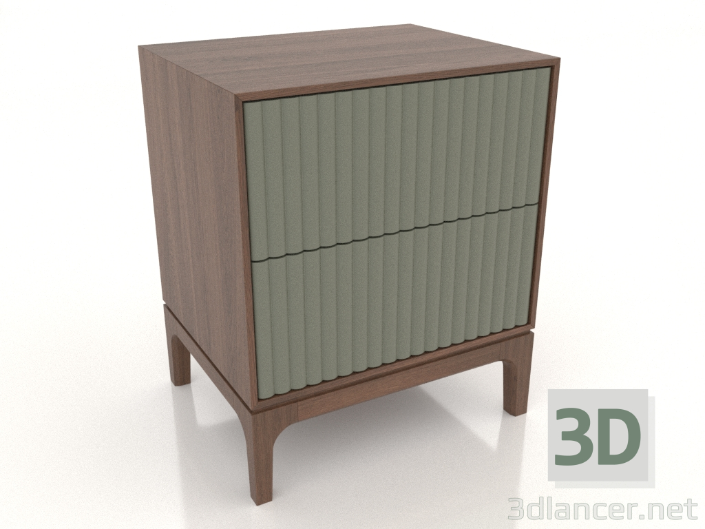 3D modeli FARGO 2 çekmeceli, frezelenmiş cepheli komodin (zeytin, tütün meşe, seçenek 4) - önizleme