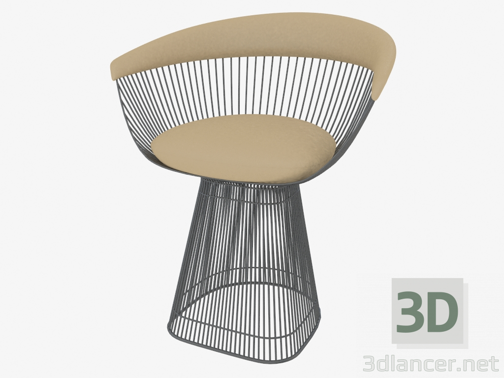 3D Modell Sessel mit Lederbezug Platner - Vorschau