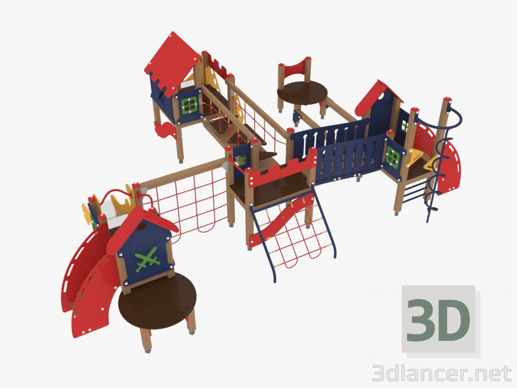 3d model Children's play complex (4402) - preview