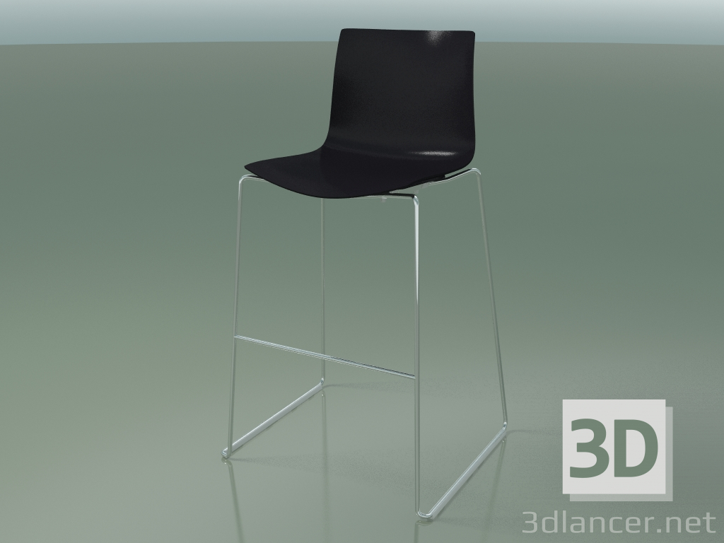 Modelo 3d Cadeira alta 0471 (em um trenó, em polipropileno PO00109) - preview