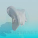 modello 3D L'orecchio umano - anteprima