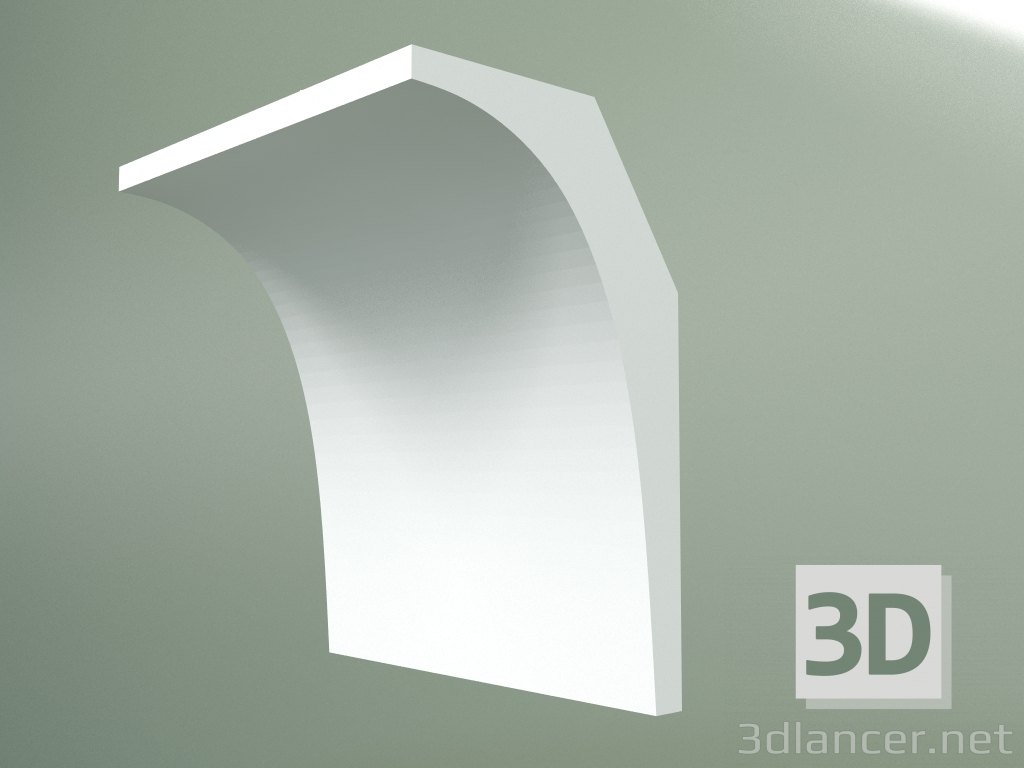 modello 3D Cornicione in gesso (zoccolo a soffitto) KT099 - anteprima
