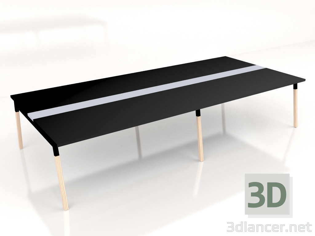 modello 3D Tavolo di negoziazione Ogi W Conference SW35+SW35L (3400x1610) - anteprima