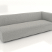 3d model Sofa module 2 seats (L) 223x90 with an armrest on the right - preview