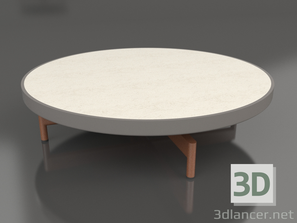 modello 3D Tavolino rotondo Ø90x22 (Grigio quarzo, DEKTON Danae) - anteprima