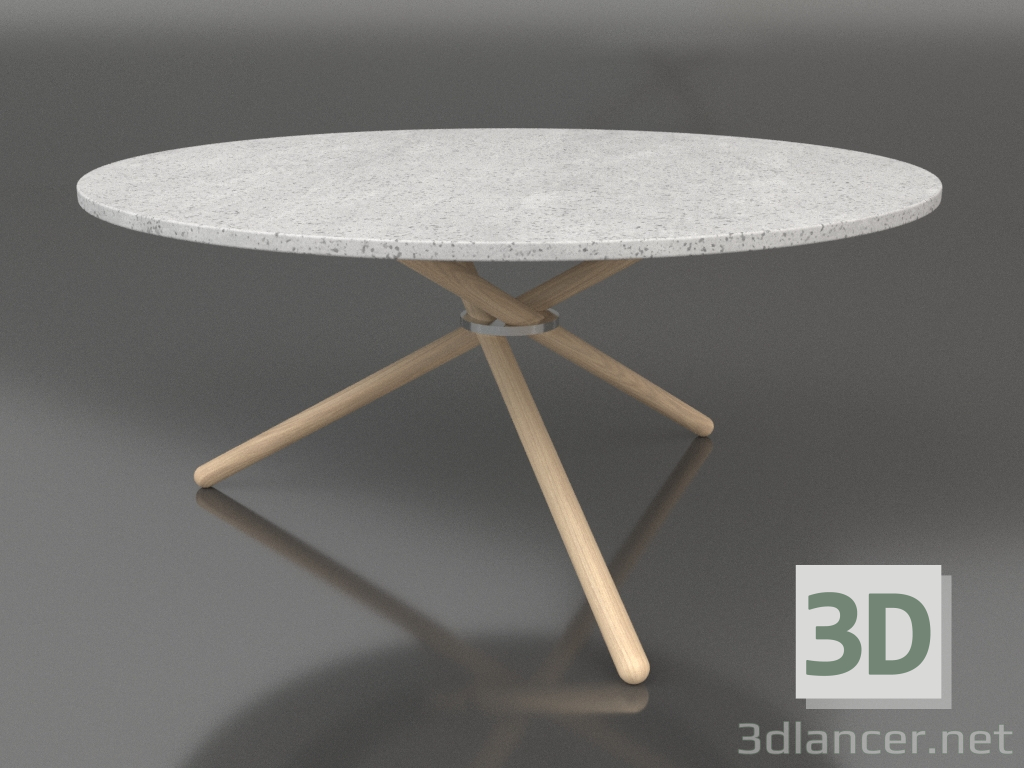 modello 3D Tavolino Edda (Cemento Chiaro, Rovere Chiaro) - anteprima