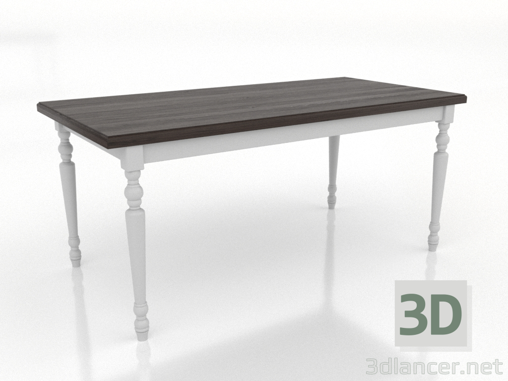 modèle 3D Table à manger 1600x800 mm (blanc, frêne noyer) - preview modèle 3D Table à manger 1600x800 mm (blanc, frêne noyer) - preview
