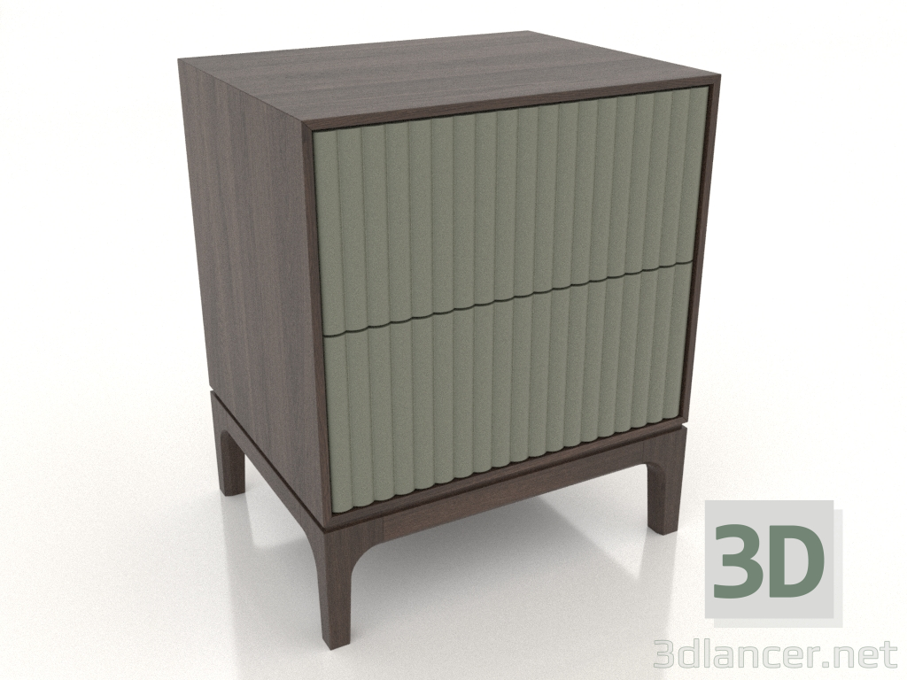 modello 3D Comodino FARGO 2 cassetti con frontali fresati (oliva, rovere scuro, opzione 4) - anteprima