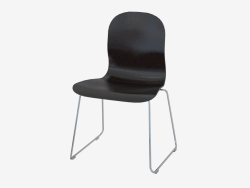 Stapelbarer schwarzer Stuhl