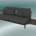 3D Modell Sofa Double Fly (SC3, H 70 cm, T 80 cm, L 240 cm, geräucherte geölte Eiche, Hot Madison 093) - Vorschau