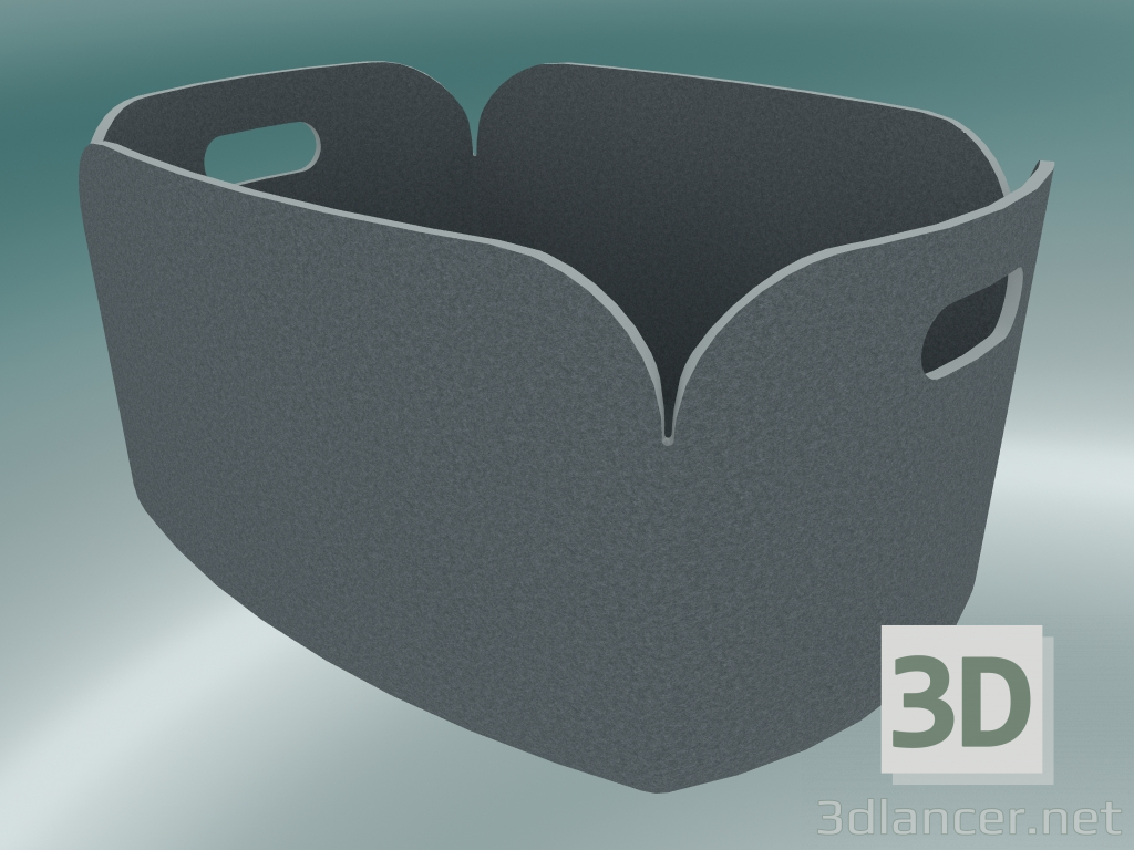 3D modeli Geri Yükleme Sepeti (Mavi-Gri) - önizleme