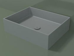 Vasque à poser (01UN31301, gris argenté C35, L 60, P 48, H 16 cm)