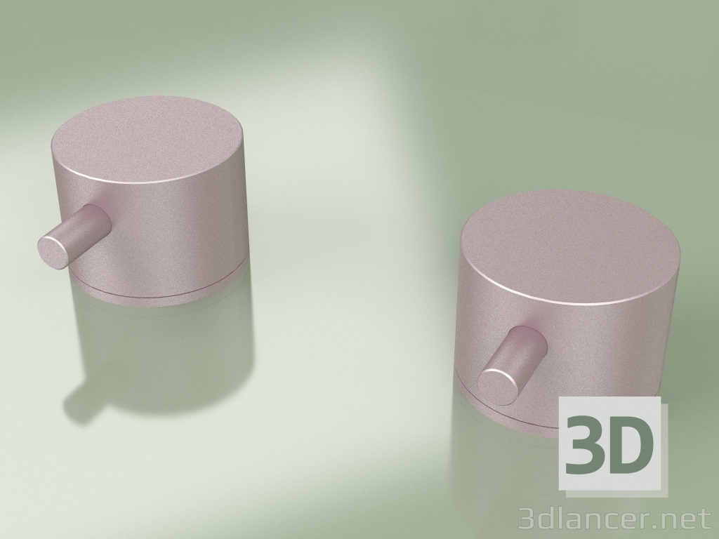 modèle 3D Deux vannes mélangeuses d'arrêt sur le pont (12 52 V, OR) - preview